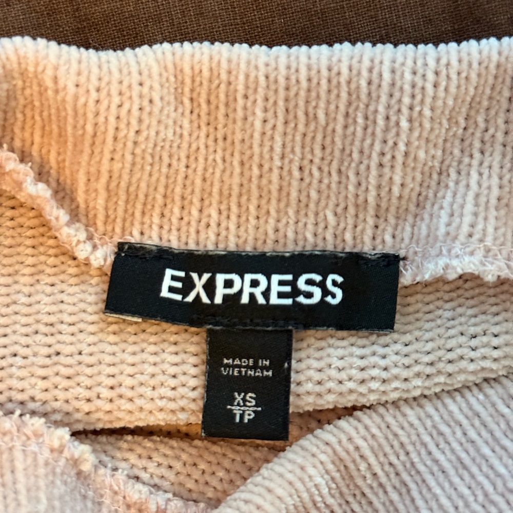 Express Light Pink Ribbed Sweater - Picture 2 of 5